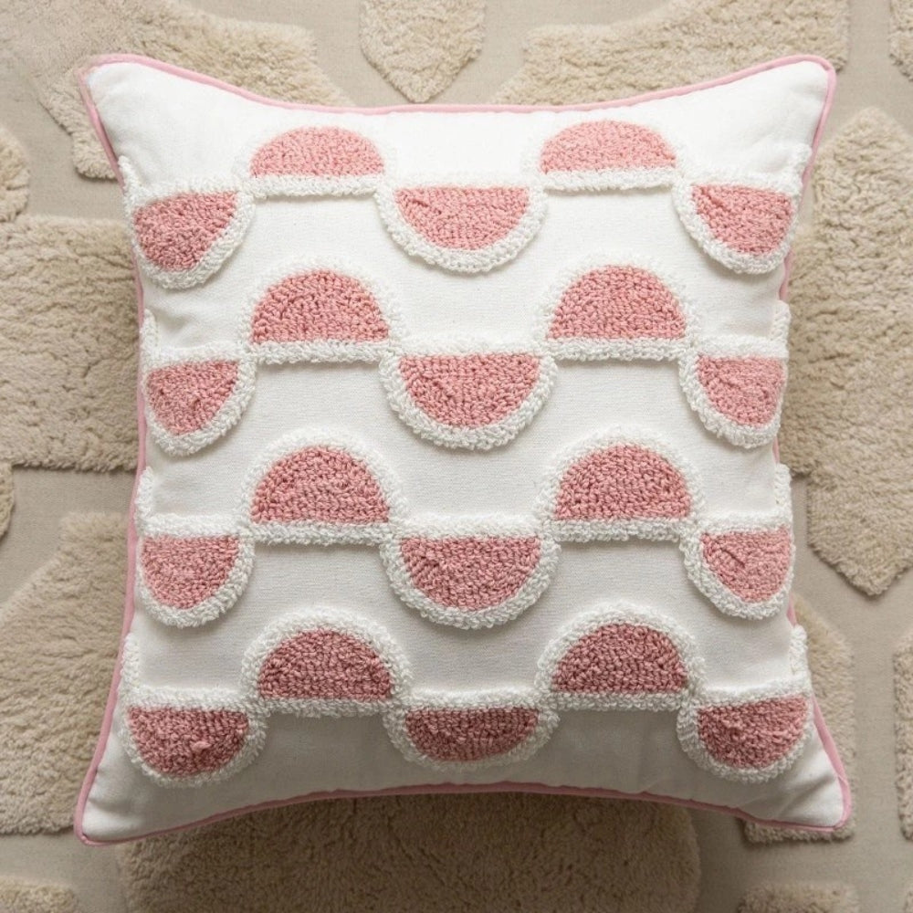 Cushion Cover Chenille Reversible Tassel Trim 18x18