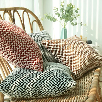 Cushion Cover Chevron Microfiber Machine Washable