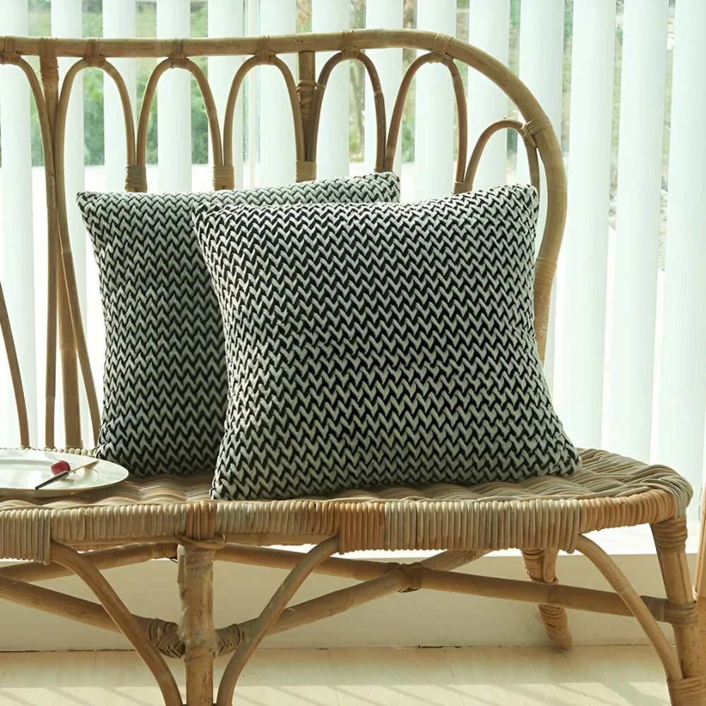 Cushion Cover Chevron Microfiber Machine Washable