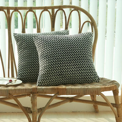 Cushion Cover Chevron Microfiber Machine Washable