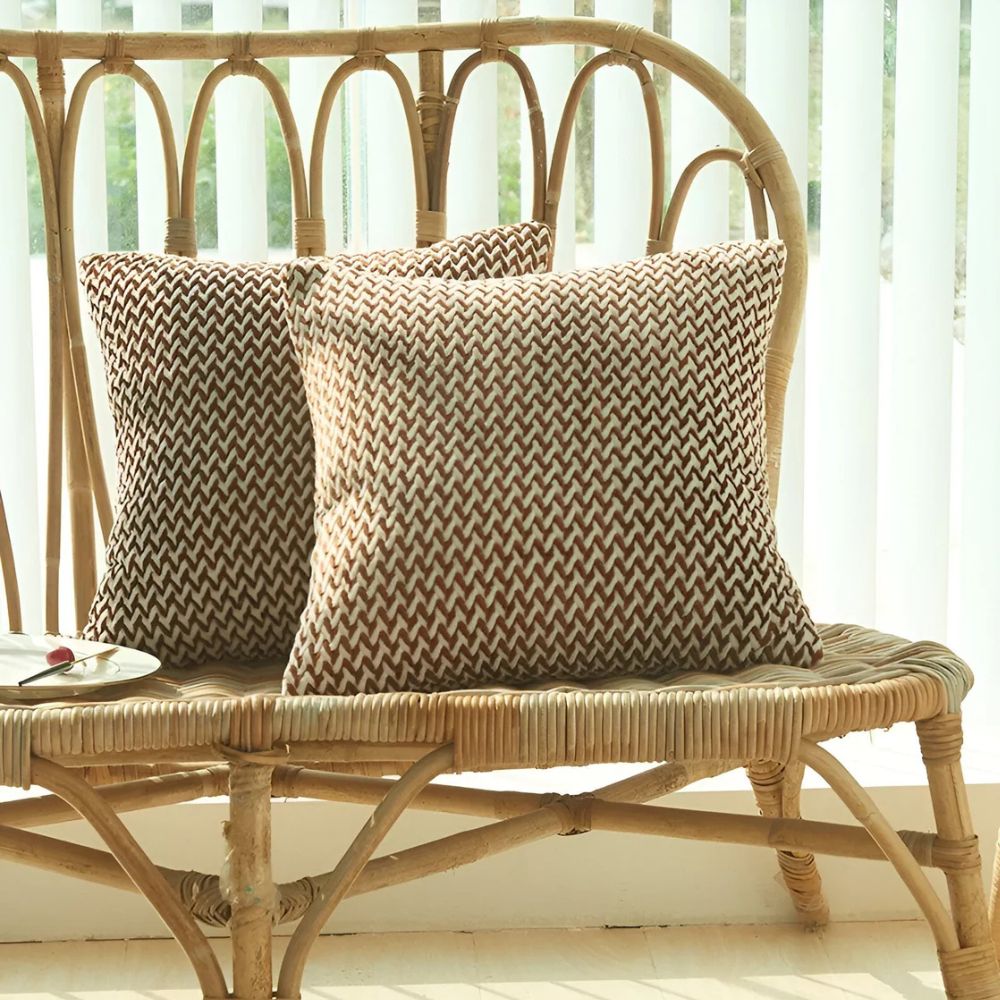 Cushion Cover Chevron Microfiber Machine Washable