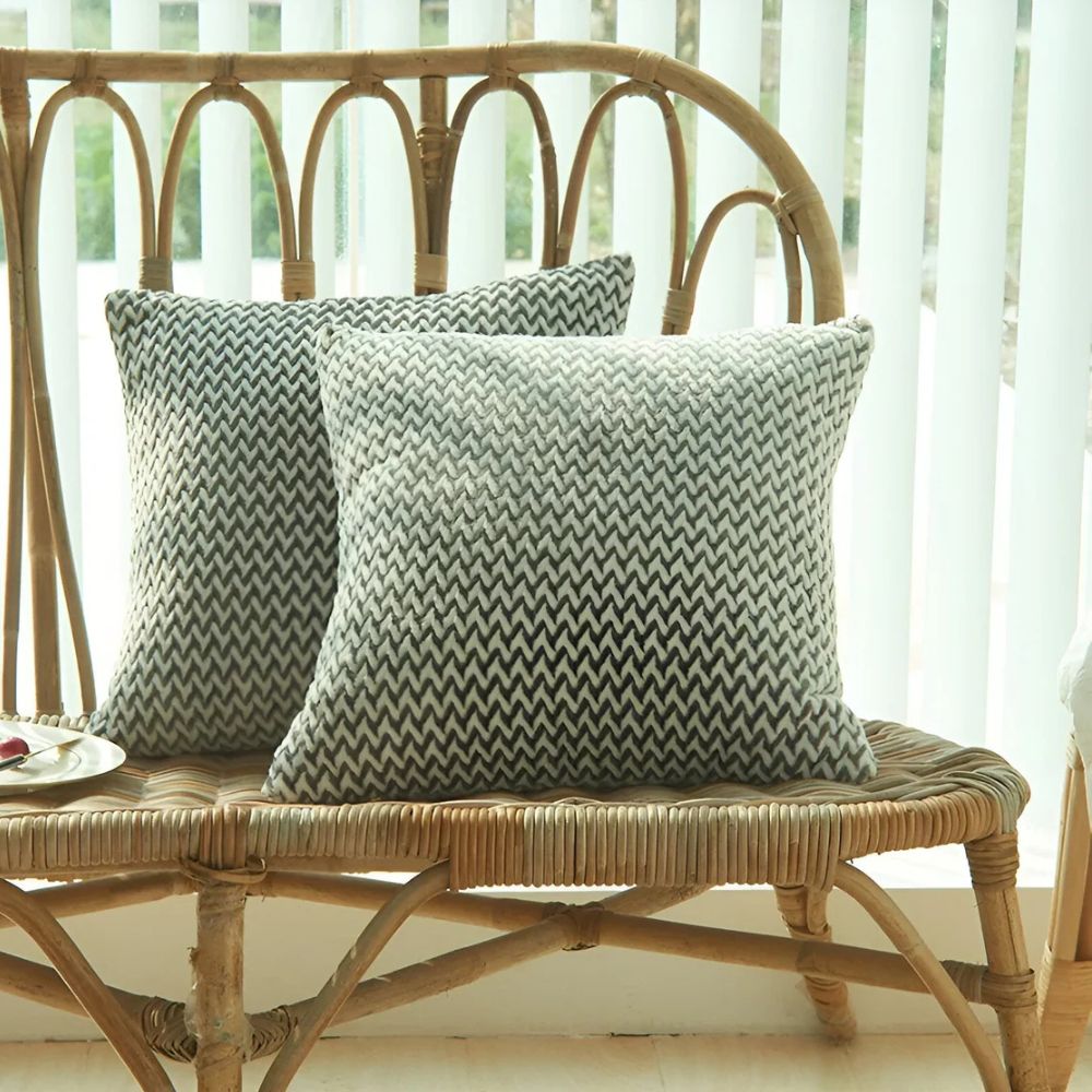 Cushion Cover Chevron Microfiber Machine Washable