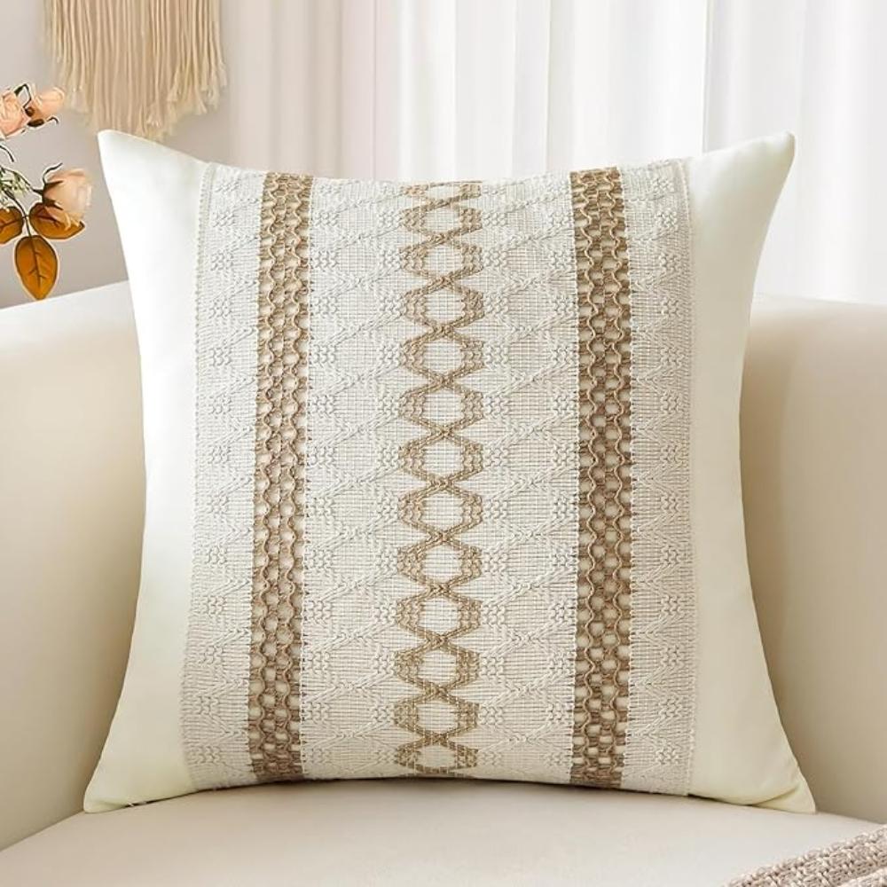 Cushion Cover Cotton & Linen Hidden Zipper Machine Washable