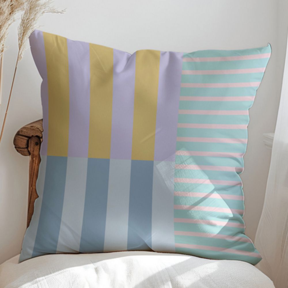 Cushion Cover Double-Sided Microfiber Concealed Zipper 18 Inch Square