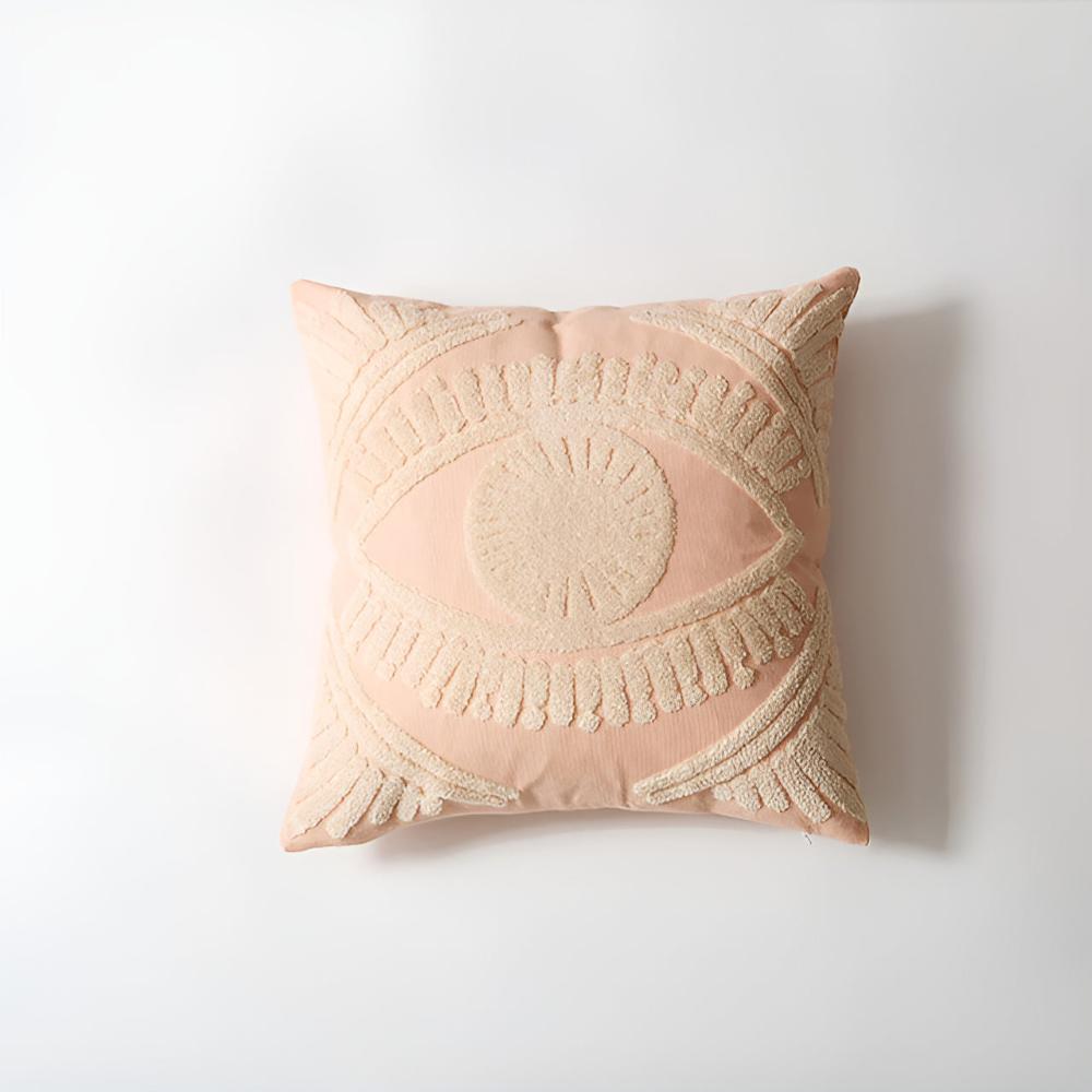 Cushion Cover Embroidered Boho Cotton Canvas 18 Inch