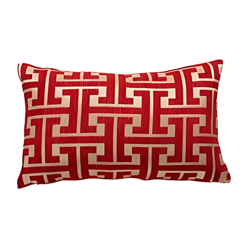 Cushion Cover Embroidered Chenille Cotton Blend Machine Washable