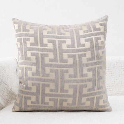 Cushion Cover Embroidered Chenille Cotton Blend Machine Washable