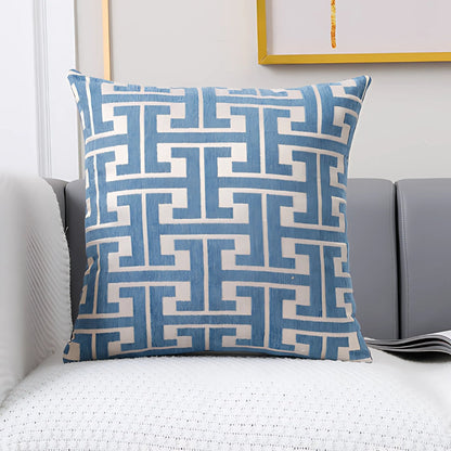Cushion Cover Embroidered Chenille Cotton Blend Machine Washable