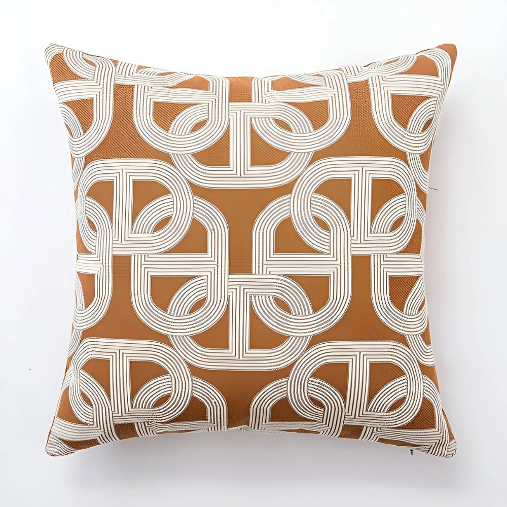Cushion Cover Embroidered Interlock Cotton-Microfiber Blend Machine Washable