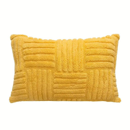 Cushion Cover Faux Fur Chunky Stripes & Velvet Back