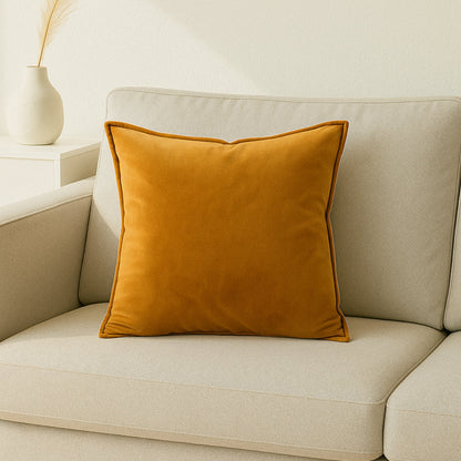Cushion Cover Faux Leather Moiré Zipper 18 Inch Square