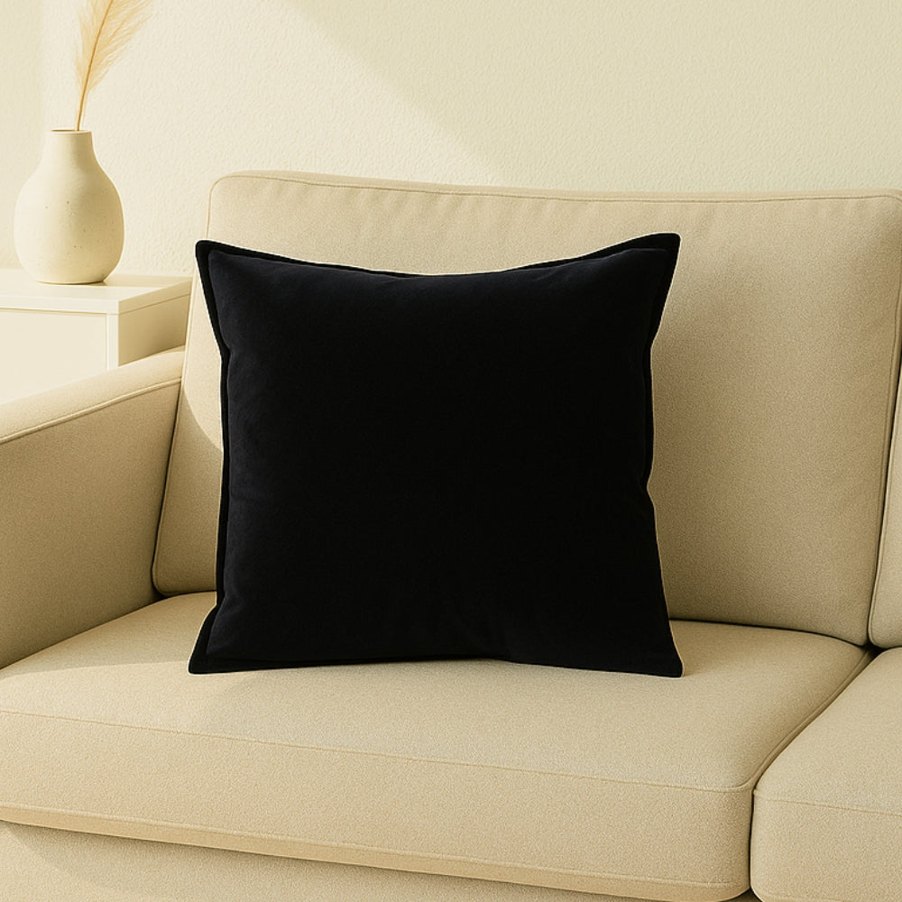 Cushion Cover Faux Leather Moiré Zipper 18 Inch Square