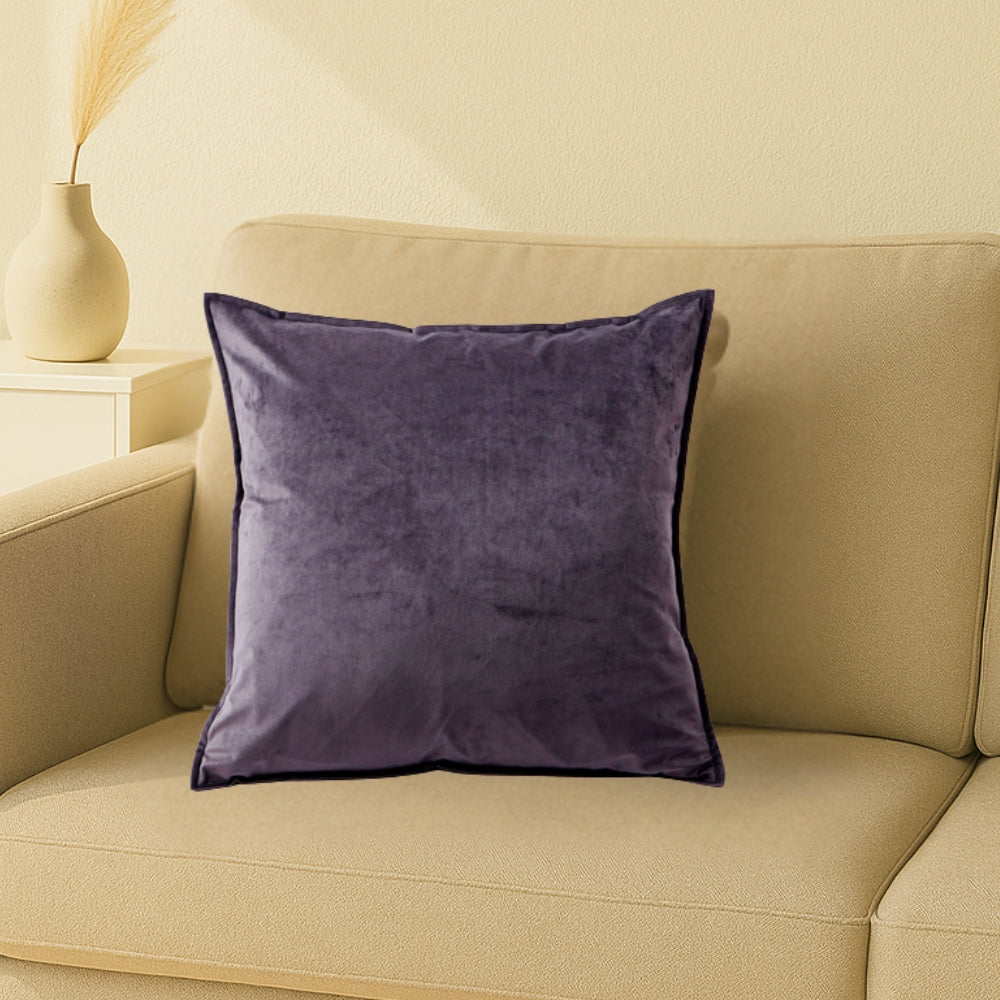 Cushion Cover Faux Leather Moiré Zipper 18 Inch Square