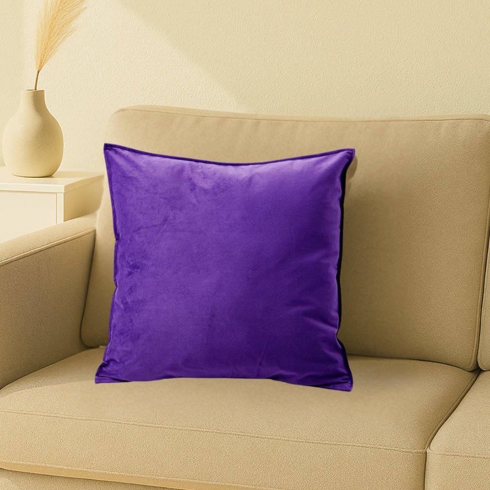 Cushion Cover Faux Leather Moiré Zipper 18 Inch Square
