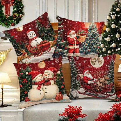 Cushion Cover Festive Prints Cotton Blend Machine Washable
