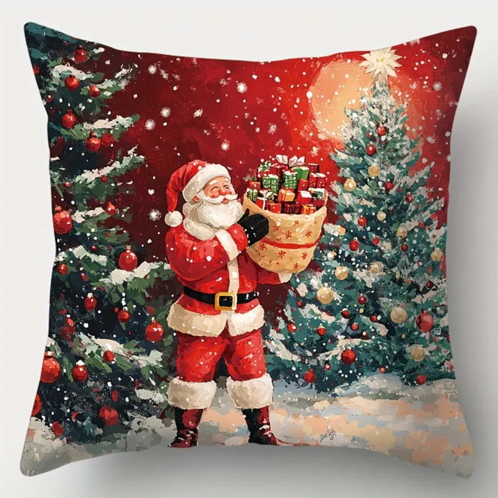 Cushion Cover Festive Prints Cotton Blend Machine Washable