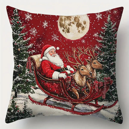 Cushion Cover Festive Prints Cotton Blend Machine Washable