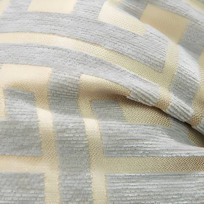 Cushion Cover Geometric Jacquard Chenille & Velvet Machine Washable
