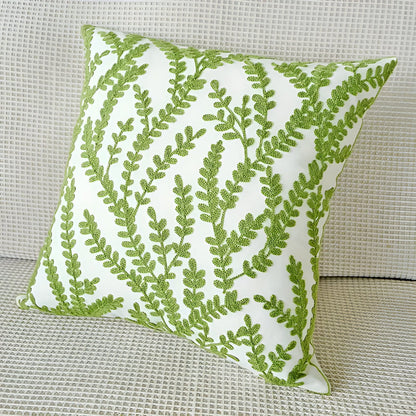 Cushion Cover Leaf Print Microfiber Blend Machine Washable