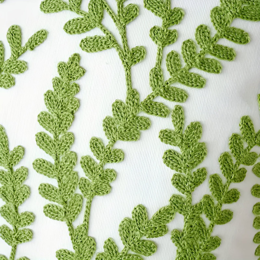 Cushion Cover Leaf Print Microfiber Blend Machine Washable