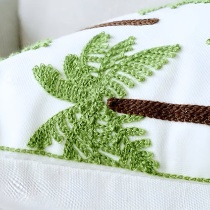 Cushion Cover Leaf Print Microfiber Blend Machine Washable