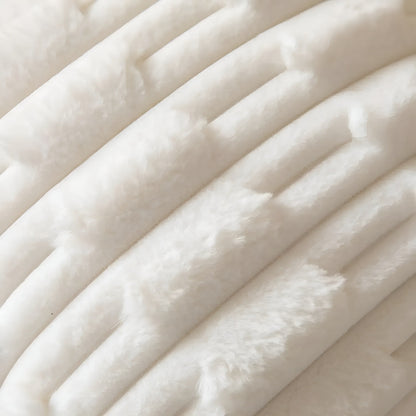 Cushion Cover Plush Microfiber Striped Machine Washable