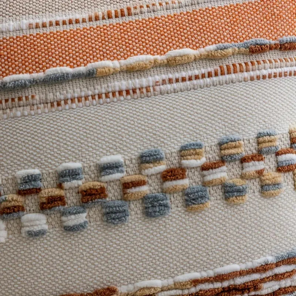 Cushion Cover Reversible Boho Stripe Tassels