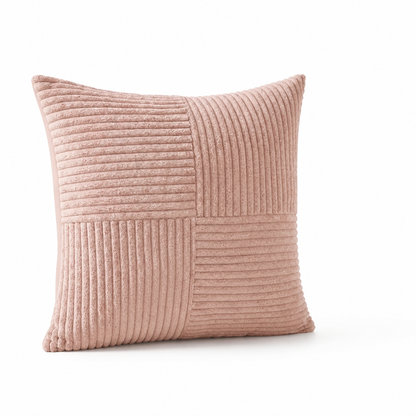 Cushion Cover Ribbed Patchwork Machine-Washable