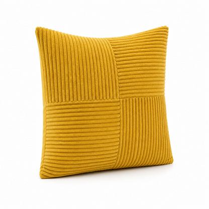 Cushion Cover Ribbed Patchwork Machine-Washable