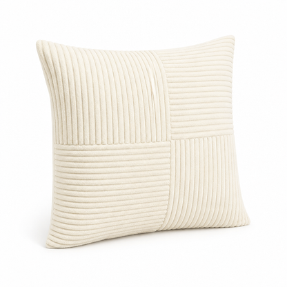 Cushion Cover Ribbed Patchwork Machine-Washable