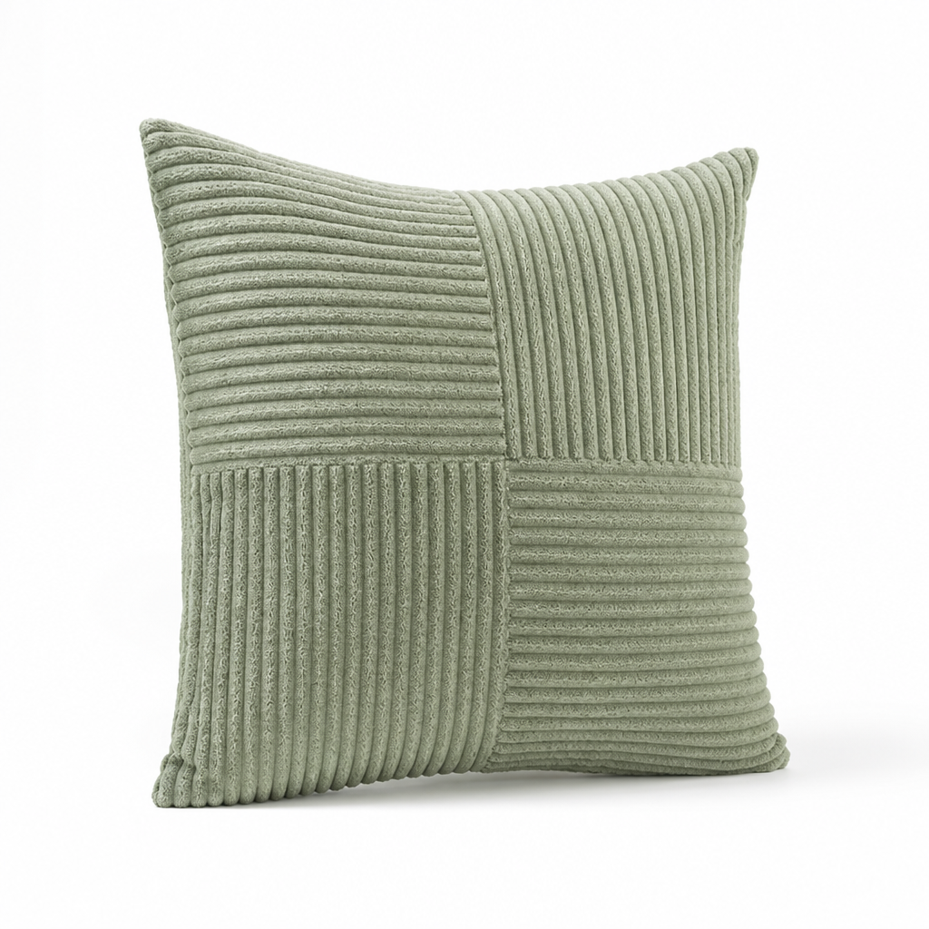 Cushion Cover Ribbed Patchwork Machine-Washable