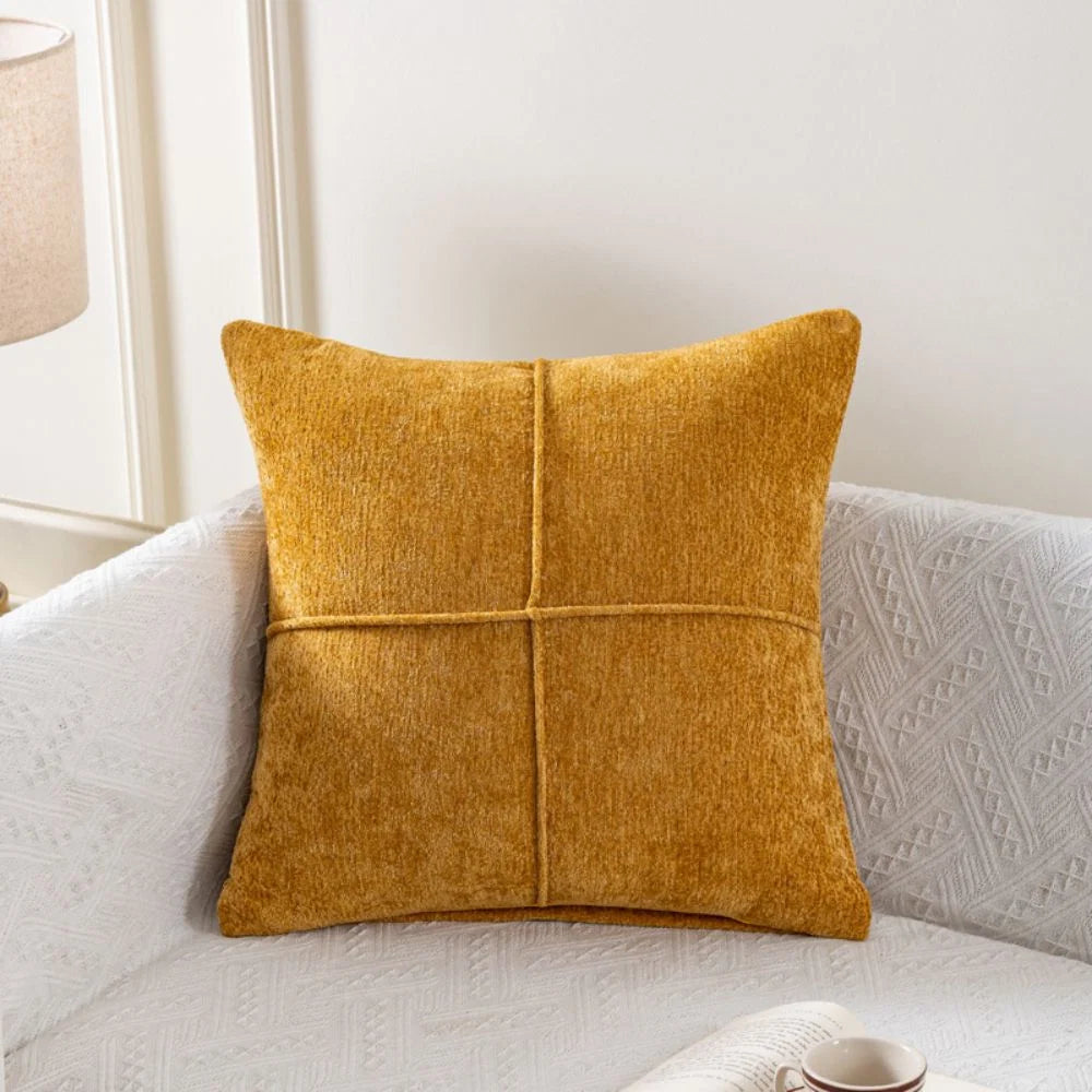 Cushion Cover Soft Microfiber Stitched Panel