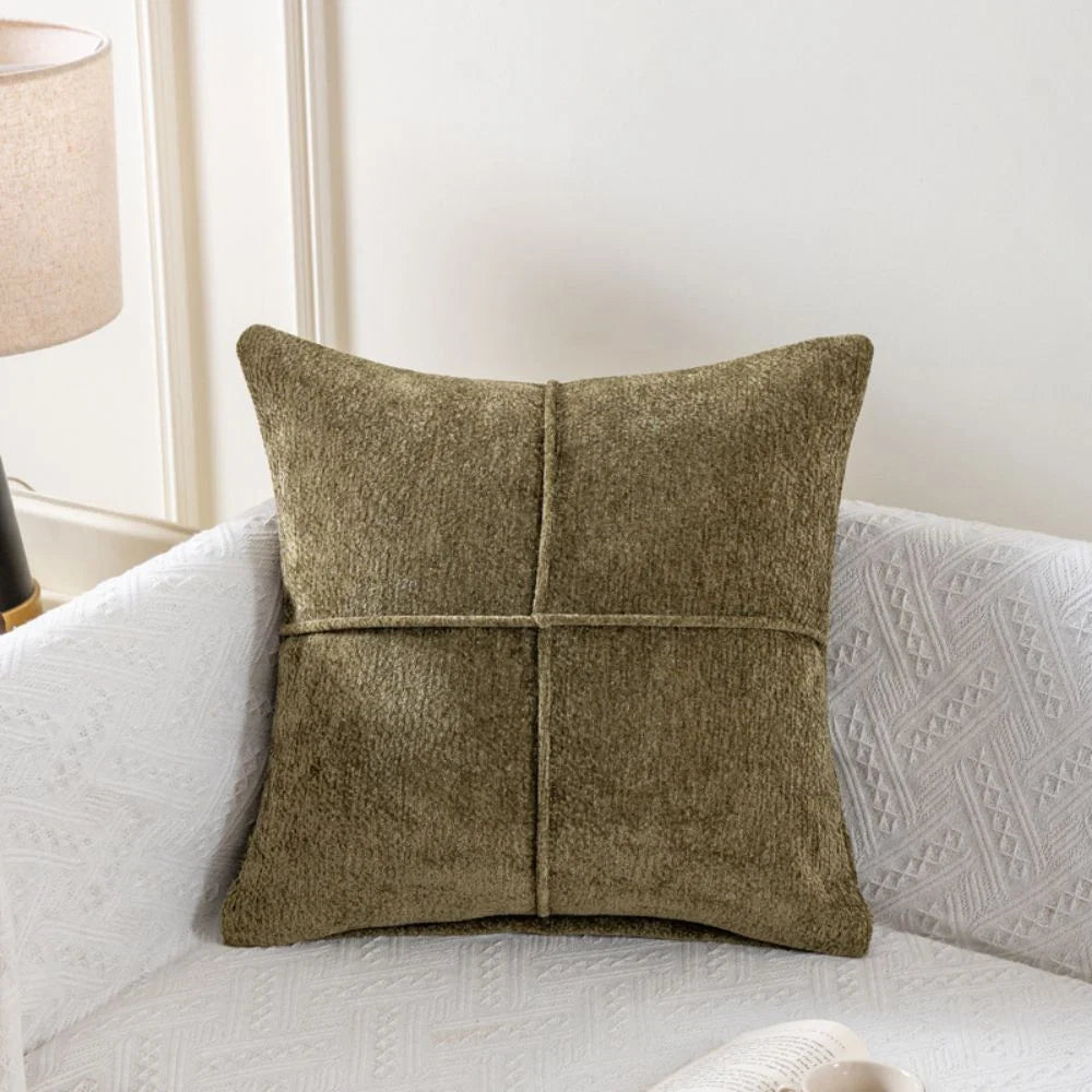 Cushion Cover Soft Microfiber Stitched Panel
