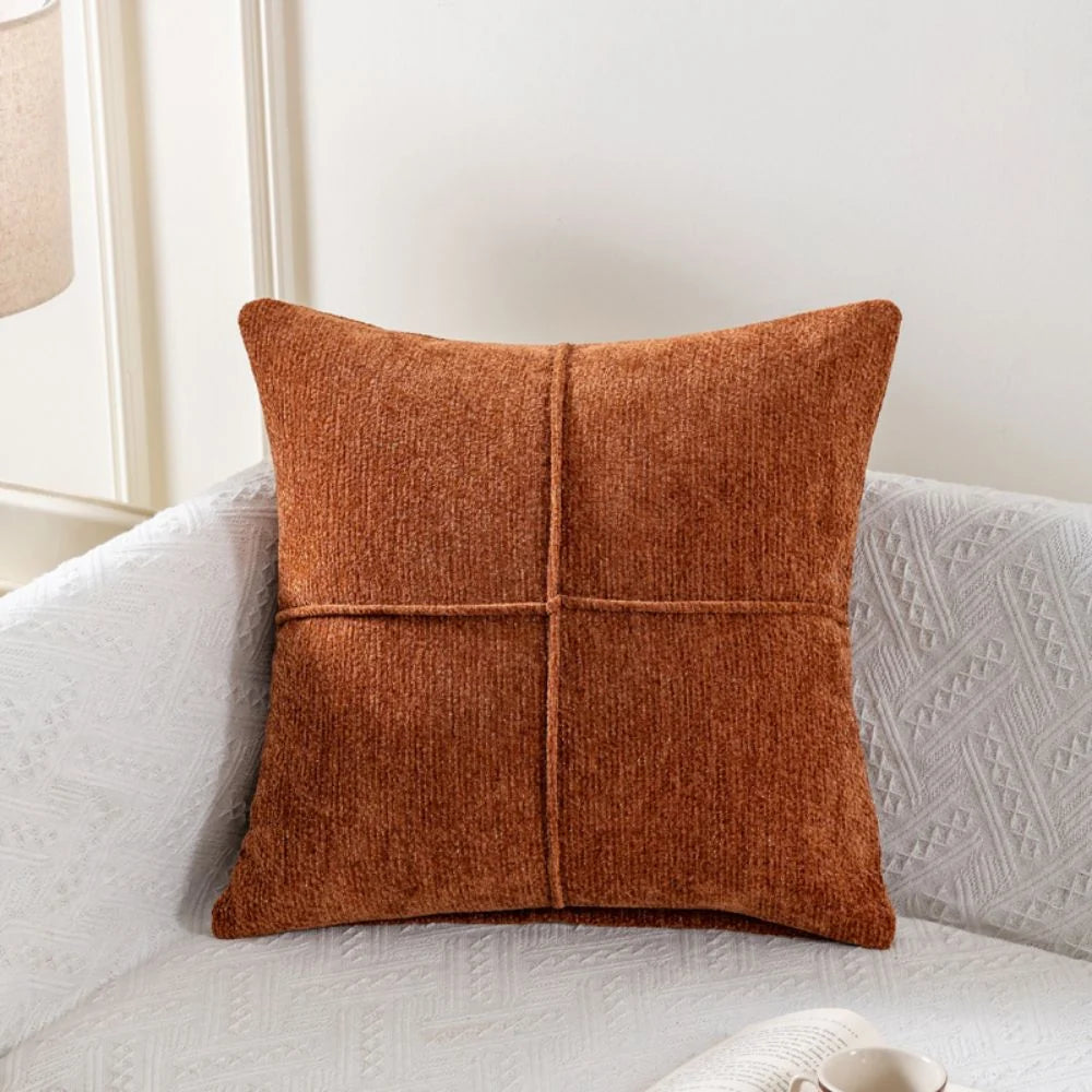 Cushion Cover Soft Microfiber Stitched Panel