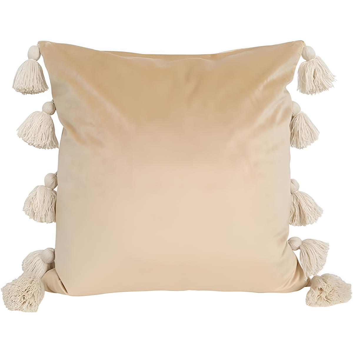 Cushion Cover Soft Velvet Boho Tassels 18 x 18