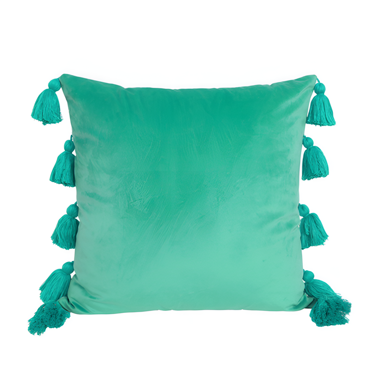 Cushion Cover Soft Velvet Boho Tassels 18 x 18
