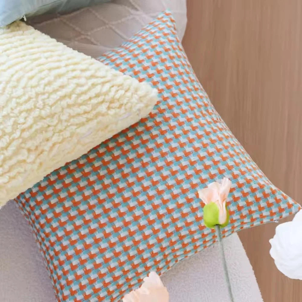 Cushion Cover Textured Pixel Weave Microfiber Machine Washable