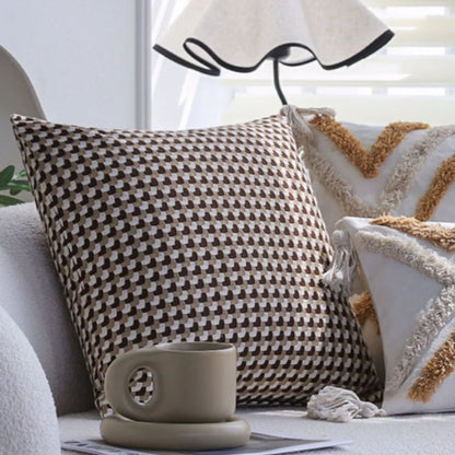 Cushion Cover Textured Pixel Weave Microfiber Machine Washable