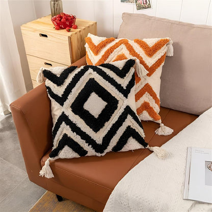 Cushion Cover Tufted Boho Cotton 18x18