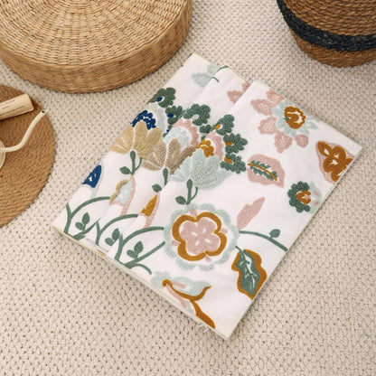 Cushion Cover Tufted Embroidered Microfiber 18x18 Indoor Outdoor