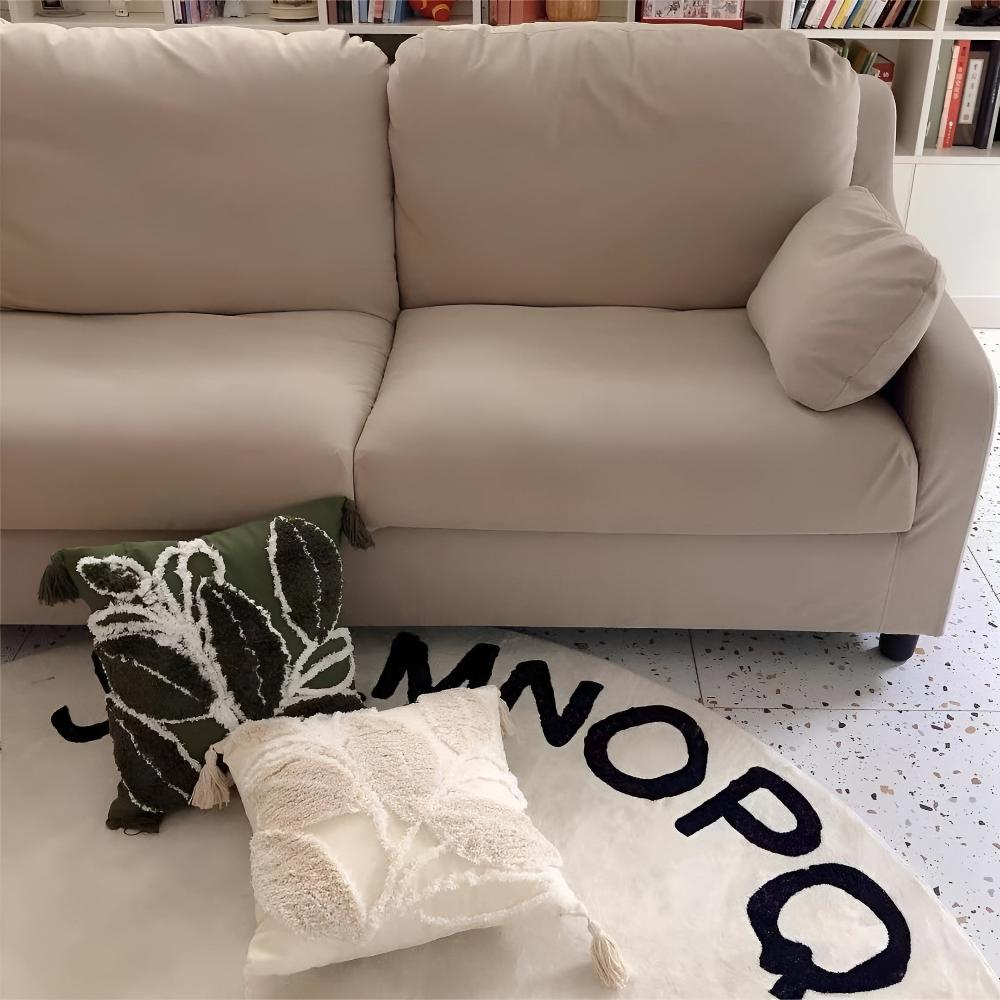 Cushion Cover Tufted Leaf Microfiber Washable