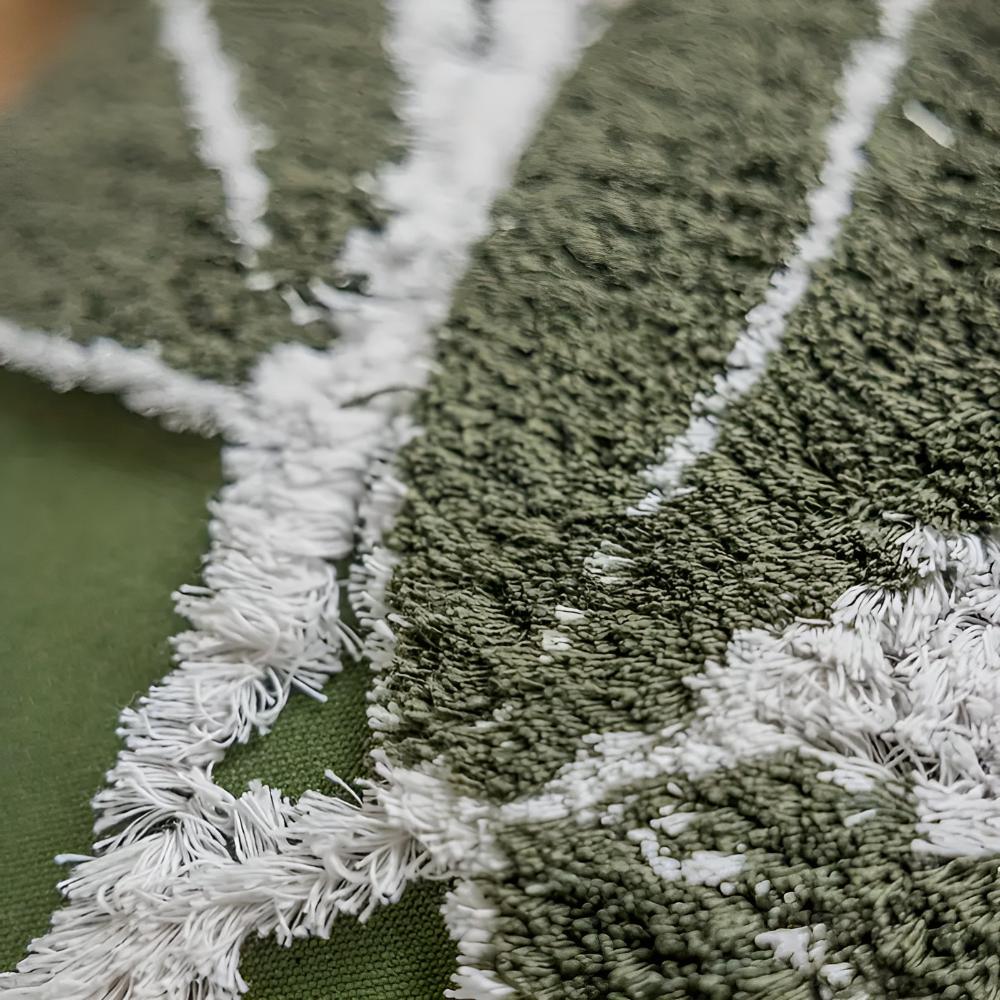 Cushion Cover Tufted Leaf Microfiber Washable
