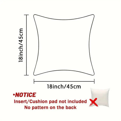 Cushion Cover Velvet Christmas Print Zipper 18x18