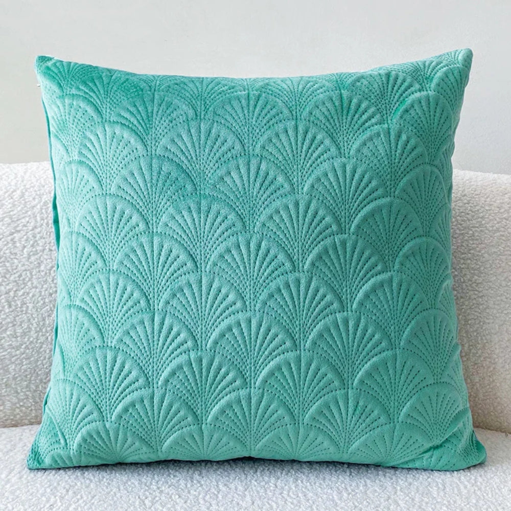 Cushion Cover Velvet Scallop 18 x 18 Inch