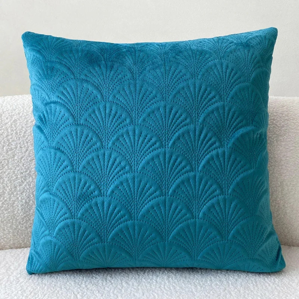 Cushion Cover Velvet Scallop 18 x 18 Inch