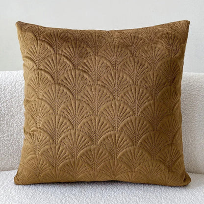 Cushion Cover Velvet Scallop 18 x 18 Inch