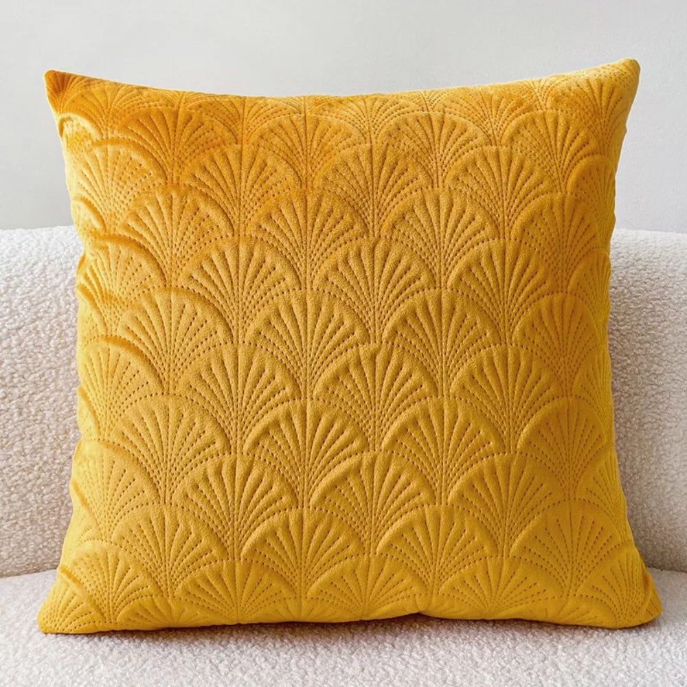 Cushion Cover Velvet Scallop 18 x 18 Inch