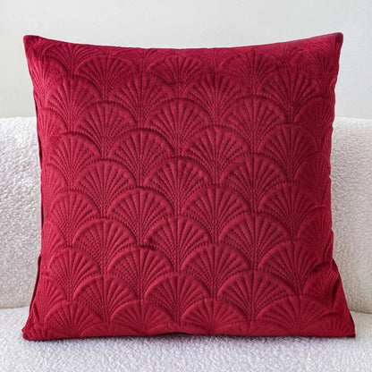 Cushion Cover Velvet Scallop 18 x 18 Inch