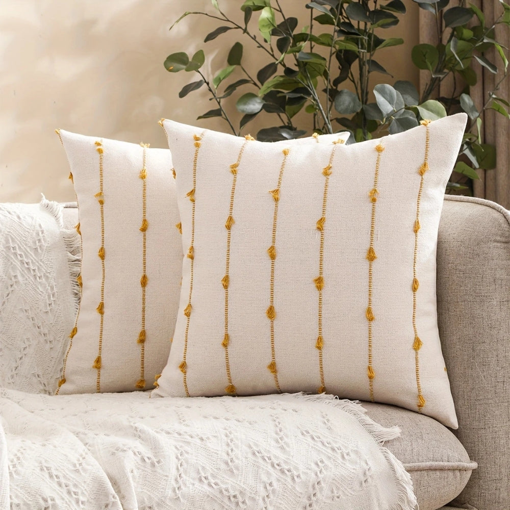 Cushion Cover Vertical Stitched Microfiber Machine Washable