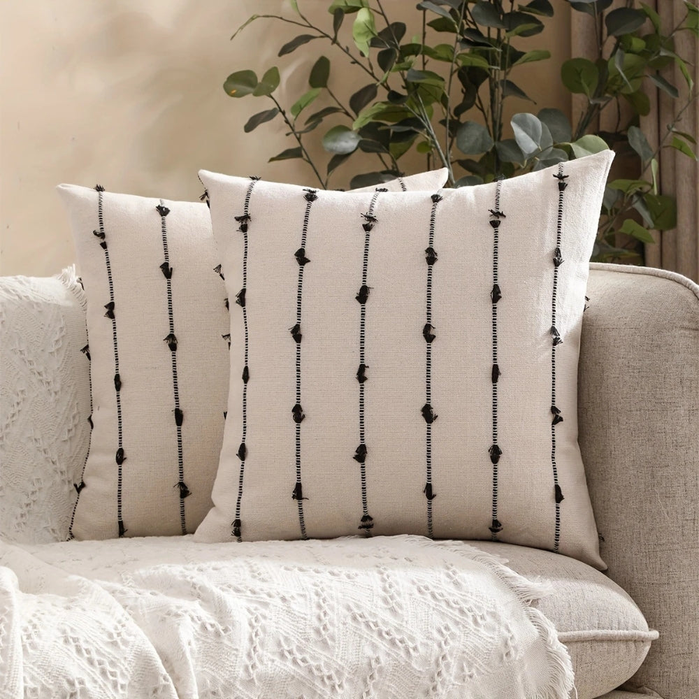 Cushion Cover Vertical Stitched Microfiber Machine Washable